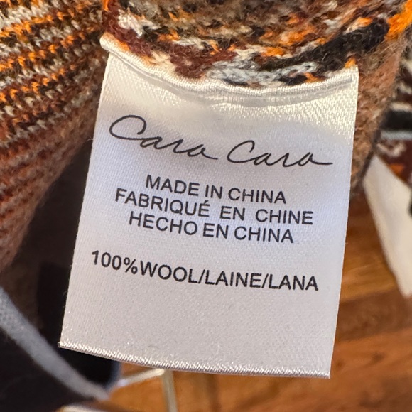 Cara Cara Black and Orange Geometric Sweater - Picture 3 of 4